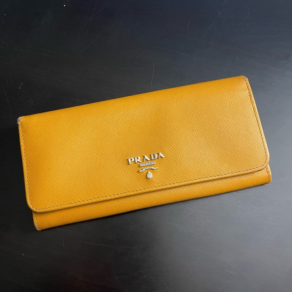 PRADA SAFFIANO LEATHER LONG WALLET